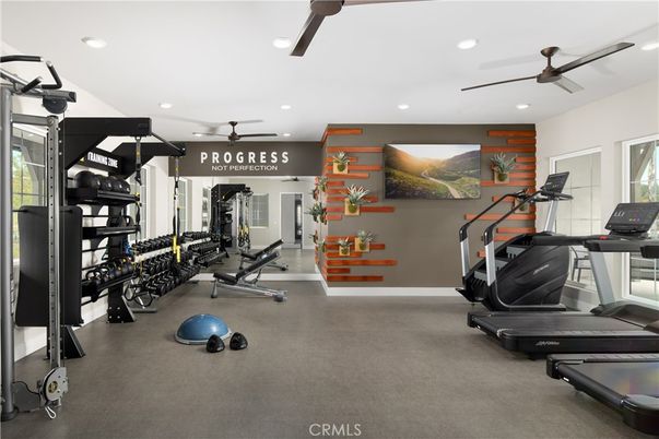 Fitness Equipment, Interior, Recessed Lighting