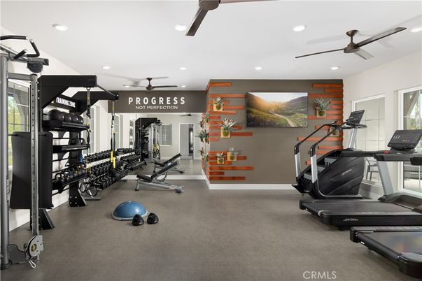 Fitness Equipment, Interior, Recessed Lighting