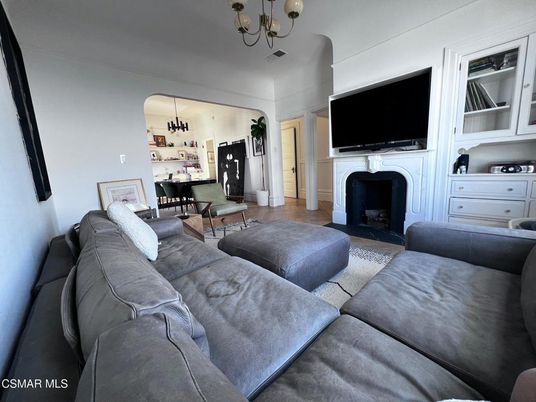 Chandelier, Dining room, Fireplace, Interior, Living room
