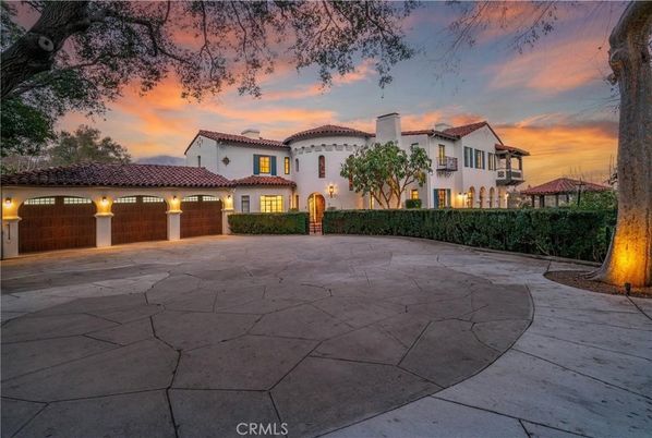 Attached, Backyard, Exterior, Facade, Brick Facade, Spanish Mediterranean