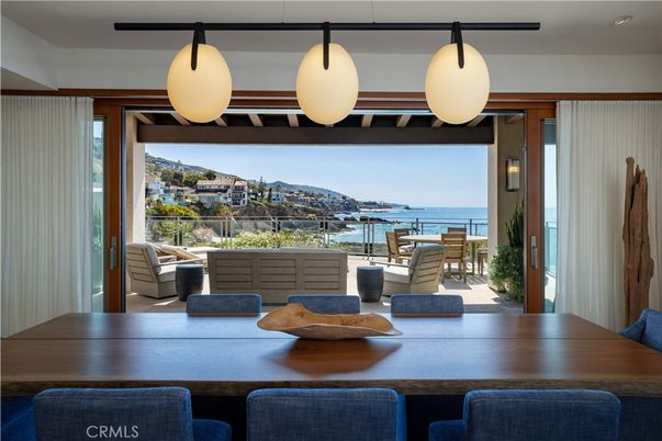 Dining room, Interior, Pendant Lights, Water