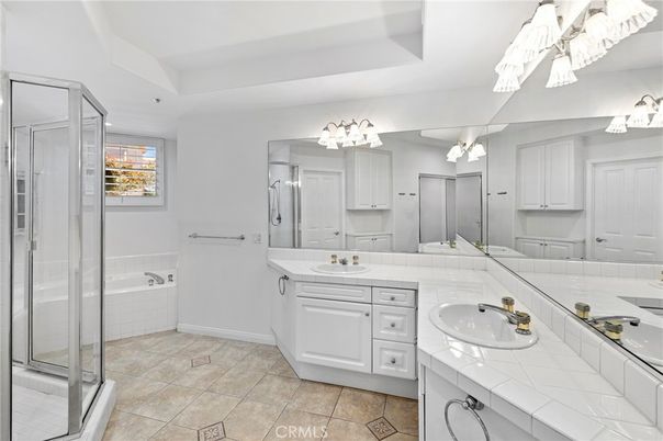 Bathroom, Dual Sink Vanities, Glass Shower, Interior, Tile Countertops