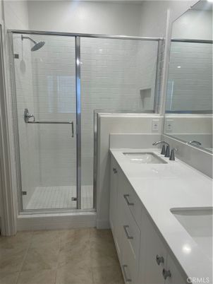 Bathroom, Dual Sink Vanities, Glass Shower, Interior
