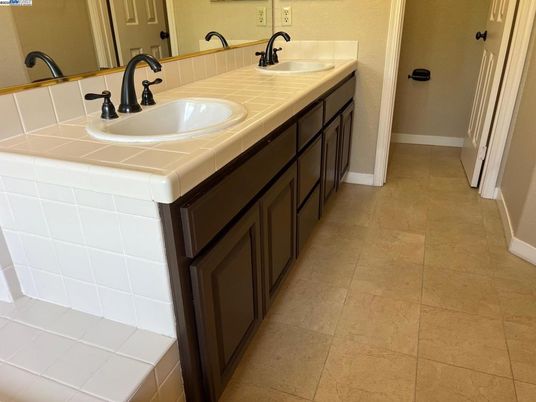 Bathroom, Dual Sink Vanities, Interior, Tile Countertops