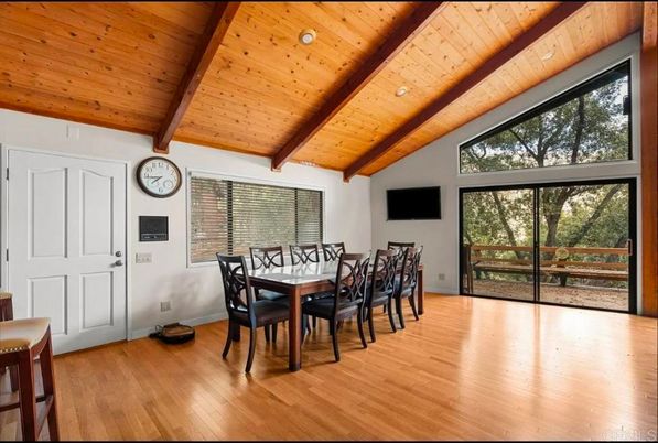 Dining room, Interior, Wooden Beams, Wooden Ceilings, Wood Texture Flooring