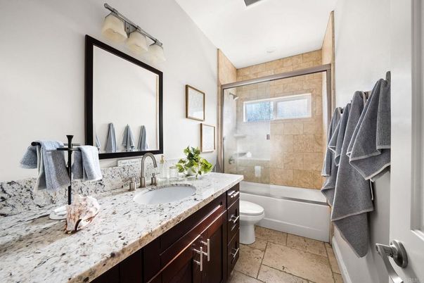 Bathroom, Dual Sink Vanities, Glass Shower, Interior