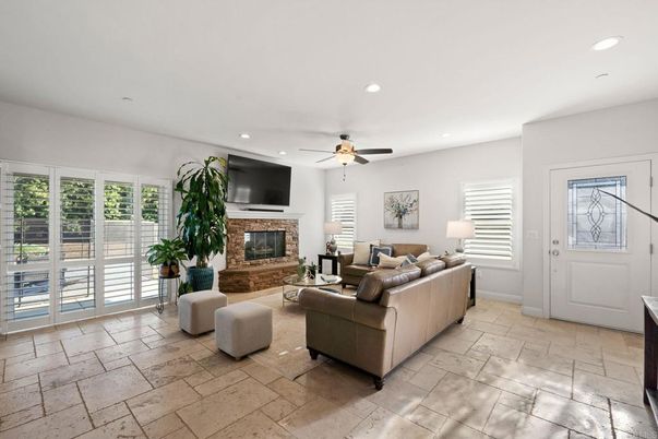 Fireplace, Interior, Living room, Recessed Lighting