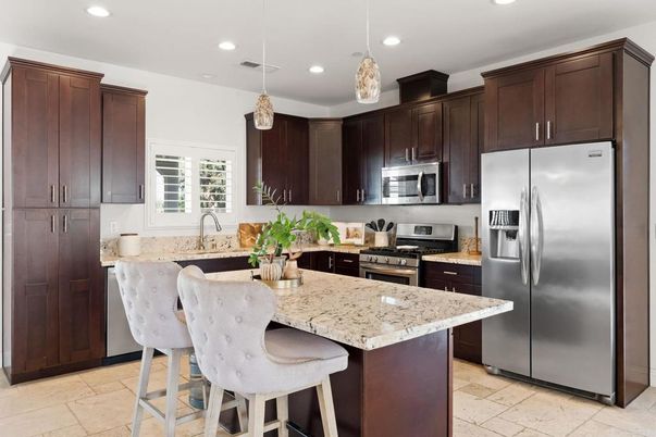 Interior, Kitchen, Pendant Lights, Recessed Lighting, Stainless Steel Appliances