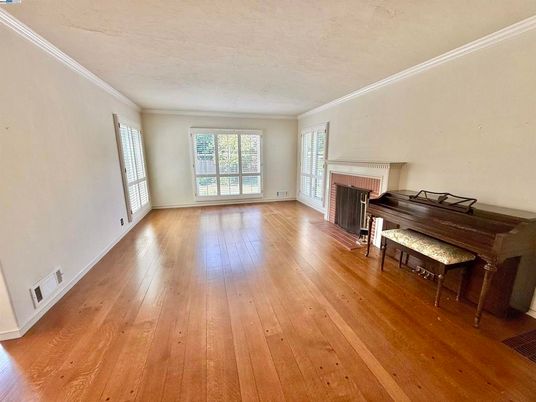 Fireplace, Interior, Piano, Wood Texture Flooring