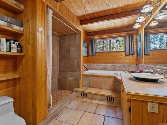 Bathroom, Interior, Wooden Beams, Wooden Ceilings, Wooden Walls