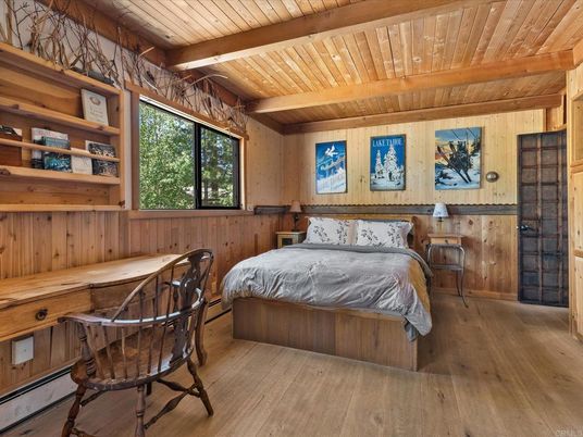 Bedroom, Interior, Wooden Beams, Wooden Ceilings, Wood Texture Flooring, Wooden Walls