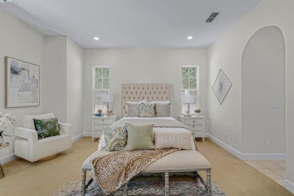 Bedroom, Interior, Recessed Lighting