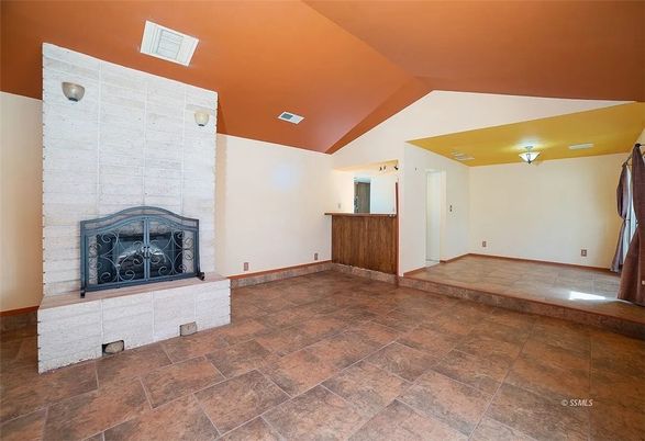 Empty room, Fireplace, Interior