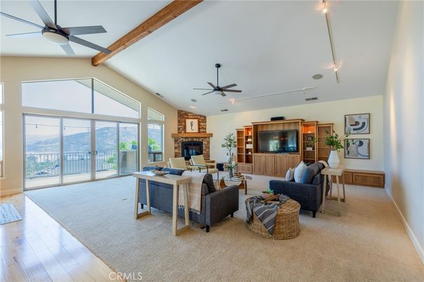 Fireplace, Interior, Living room, Wooden Beams, Wood Texture Flooring