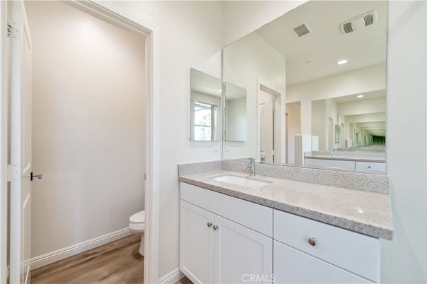 Bathroom, Interior, Recessed Lighting, Wood Texture Flooring
