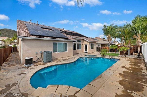 Exterior, Pool, Solar Panels