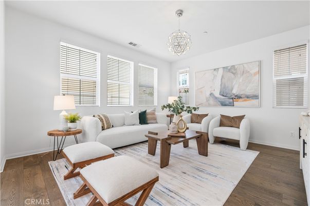 Chandelier, Interior, Living room, Pendant Lights, Wood Texture Flooring