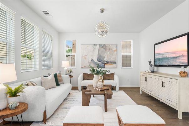 Interior, Living room, Pendant Lights, Wood Texture Flooring