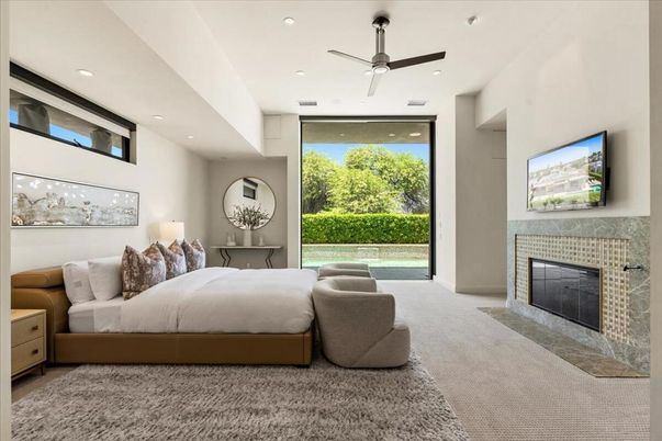 Bedroom, Fireplace, Interior, Recessed Lighting
