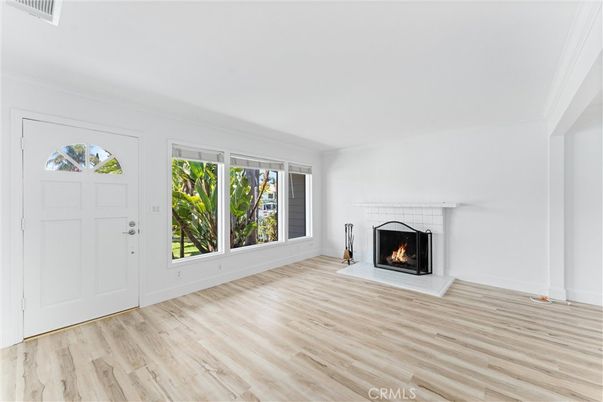 Empty room, Fireplace, Interior, Wood Texture Flooring