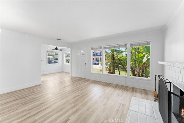 Empty room, Fireplace, Interior, Wood Texture Flooring