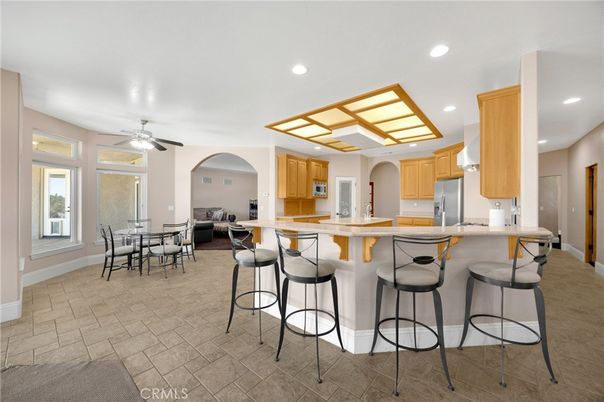 Dining room, Interior, Kitchen, Recessed Lighting