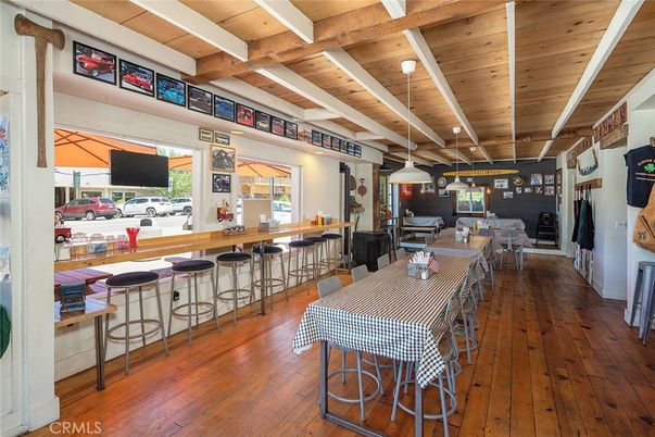 Dining room, Interior, Pendant Lights, Wooden Ceilings, Wood Texture Flooring