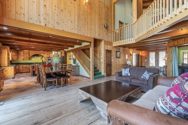 Dining room, Interior, Living room, Wooden Beams, Wooden Ceilings, Wood Texture Flooring, Wooden Walls
