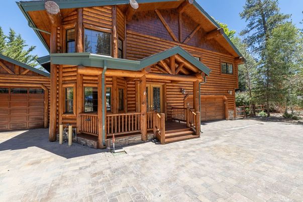 Attached, Exterior, Facade, Log Home