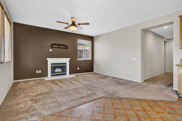 Empty room, Fireplace, Interior, Recessed Lighting