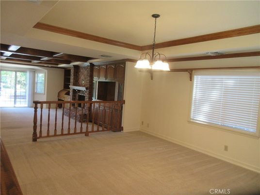 Chandelier, Empty room, Interior, Pendant Lights, Stone Walls