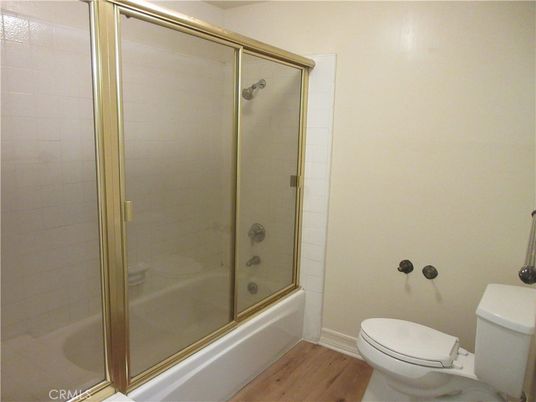 Bathroom, Glass Shower, Interior, Wood Texture Flooring