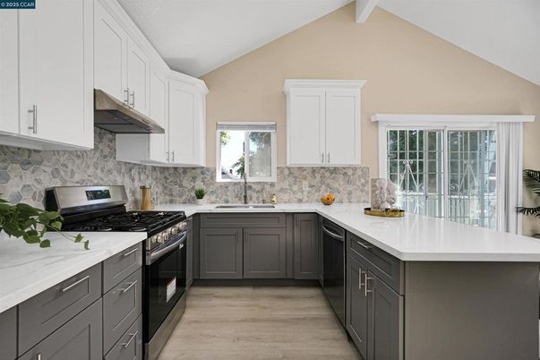 Interior, Kitchen, Wood Texture Flooring