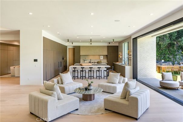 Interior, Kitchen, Living room, Recessed Lighting, Wood Texture Flooring