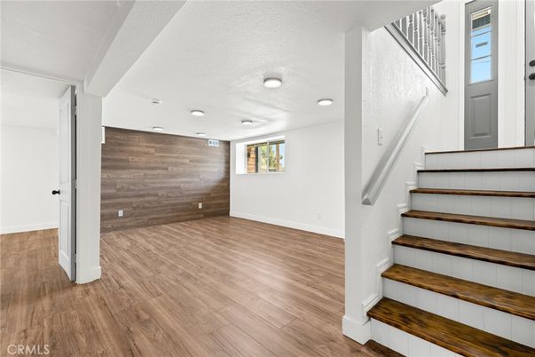 Interior, Recessed Lighting, Wood Texture Flooring, Wooden Walls