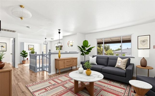 Interior, Living room, Pendant Lights, Wood Texture Flooring
