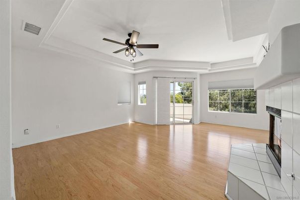 Empty room, Fireplace, Interior, Wood Texture Flooring