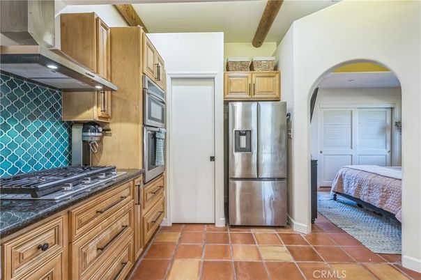 Interior, Kitchen, Stainless Steel Appliances, Wooden Beams