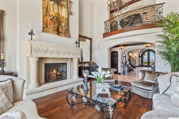 Chandelier, Fireplace, Interior, Living room, Wood Texture Flooring