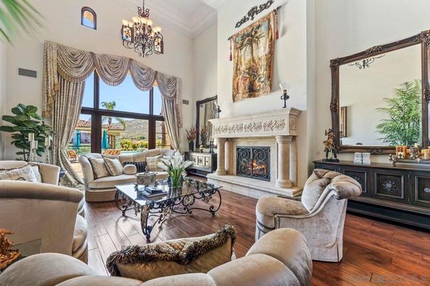 Chandelier, Fireplace, Interior, Living room, Wood Texture Flooring