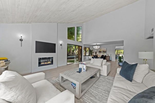 Chandelier, Dining room, Fireplace, Interior, Living room, Wood Texture Flooring