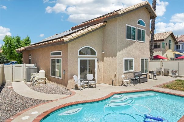 Exterior, Pool, Solar Panels