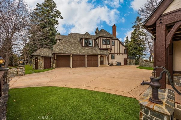 Attached, Backyard, Exterior, Facade, Tudor Revival