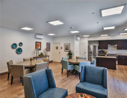 Dining room, Interior, Kitchen, Recessed Lighting, Stainless Steel Appliances, Wood Texture Flooring