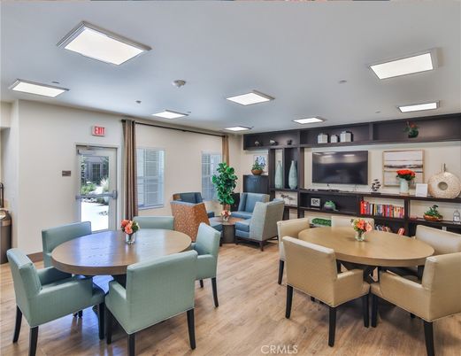 Dining room, Interior, Living room, Recessed Lighting, Wood Texture Flooring