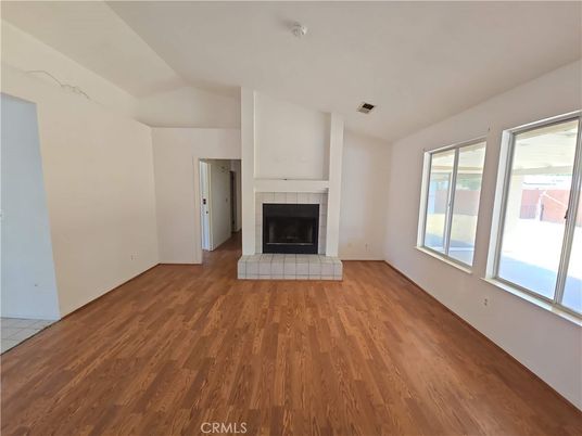 Empty room, Fireplace, Interior, Wood Texture Flooring