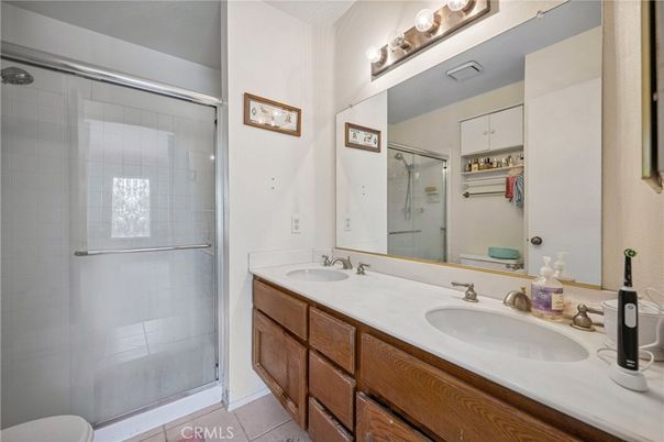 Bathroom, Dual Sink Vanities, Glass Shower, Interior