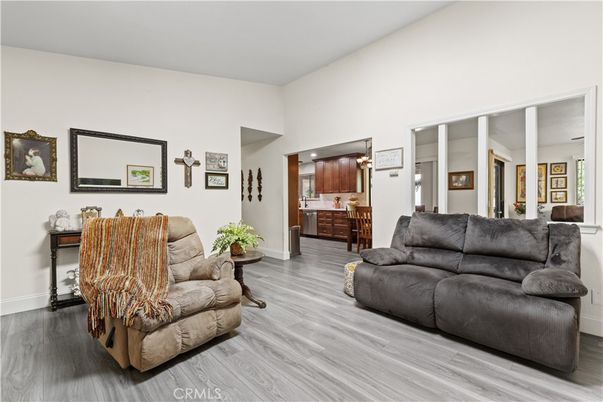 Interior, Kitchen, Living room, Recessed Lighting, Wood Texture Flooring
