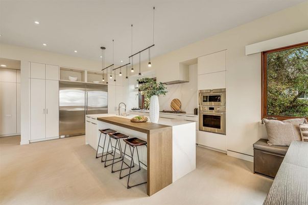 Interior, Kitchen, Pendant Lights, Recessed Lighting, Stainless Steel Appliances