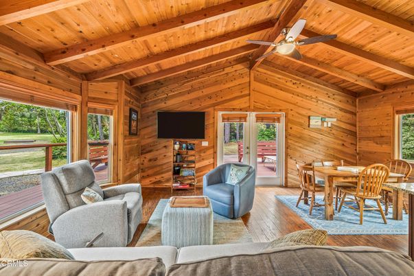 Dining room, Interior, Living room, Wooden Beams, Wooden Ceilings, Wood Texture Flooring, Wooden Walls